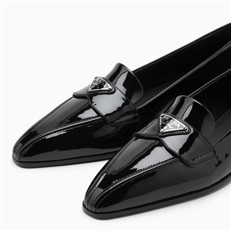 prada pointy toe loafers|Black Brushed Leather Loafers .